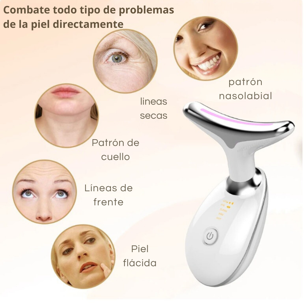 Masajeador Lifting Facial con Fototerapia Antiarrugas + Sérum Aclarador y Rejuvenecedor